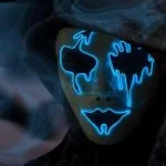 ماسک LED هالووین NALACAL؛ طرح پورج با نور نئون سرد (EL) و ۳ حالت نوردهی