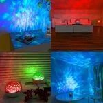 پروژکتور موج اقیانوس Colorful Life؛ چراغ خواب چرخشی شارژی USB با موزیک‌باکس
