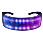 عینک LED بلوتوثی قابل شخصی‌سازی؛ نمایش متن، انیمیشن و اکولایزر موسیقی