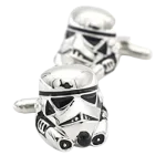 دکمه سرآستین استورم تروپر | مدل نقره‌ای طرح Stormtrooper