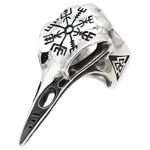 انگشتر کلاغ وایکینگی (Crow Skull Ring) | مدل مسی قابل تنظیم