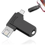 فلش مموری دوطرفه ۲ ترابایت USB 3.0 تایپ C مخصوص گوشی و لپ‌تاپ