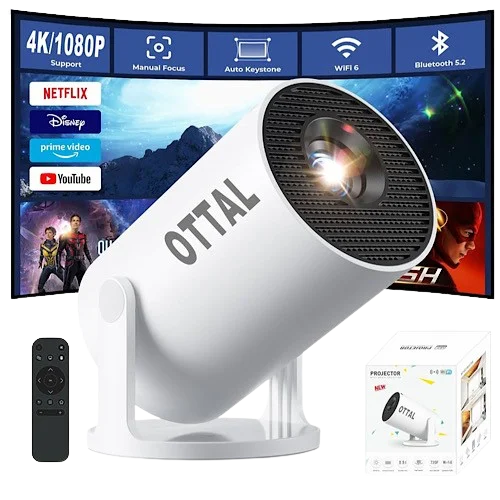ویدیو پروژکتور مینی HY300 Pro+ هوشمند با بلوتوث و وای‌فای