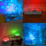 پروژکتور موج اقیانوس Colorful Life؛ چراغ خواب چرخشی شارژی USB با موزیک‌باکس