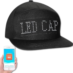 کلاه LED پیام‌نما LIOVODE؛ نمایش متن و انیمیشن با اپلیکیشن (مشکی)