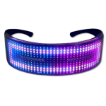 عینک LED بلوتوثی قابل شخصی‌سازی؛ نمایش متن، انیمیشن و اکولایزر موسیقی