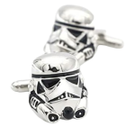 دکمه سرآستین استورم تروپر | مدل نقره‌ای طرح Stormtrooper