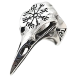 انگشتر کلاغ وایکینگی (Crow Skull Ring) | مدل مسی قابل تنظیم