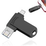 فلش مموری دوطرفه ۲ ترابایت USB 3.0 تایپ C مخصوص گوشی و لپ‌تاپ