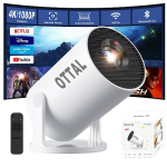 ویدیو پروژکتور مینی HY300 Pro+ هوشمند با بلوتوث و وای‌فای