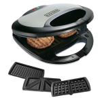 ساندویچ ساز ۳ کاره Black+Decker TS2090-B5، ۷۵۰ وات با صفحات گریل و وافل