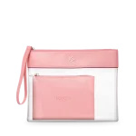 کیف لوازم آرایش شفاف KIKO Transparent Beauty Case 003 Pink